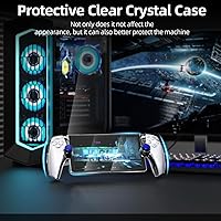 Vista 3 de Funda protectora mejorada para PlayStation Portal con protector de pantalla y joysticks, funda de policarbonato duro ultra transparente