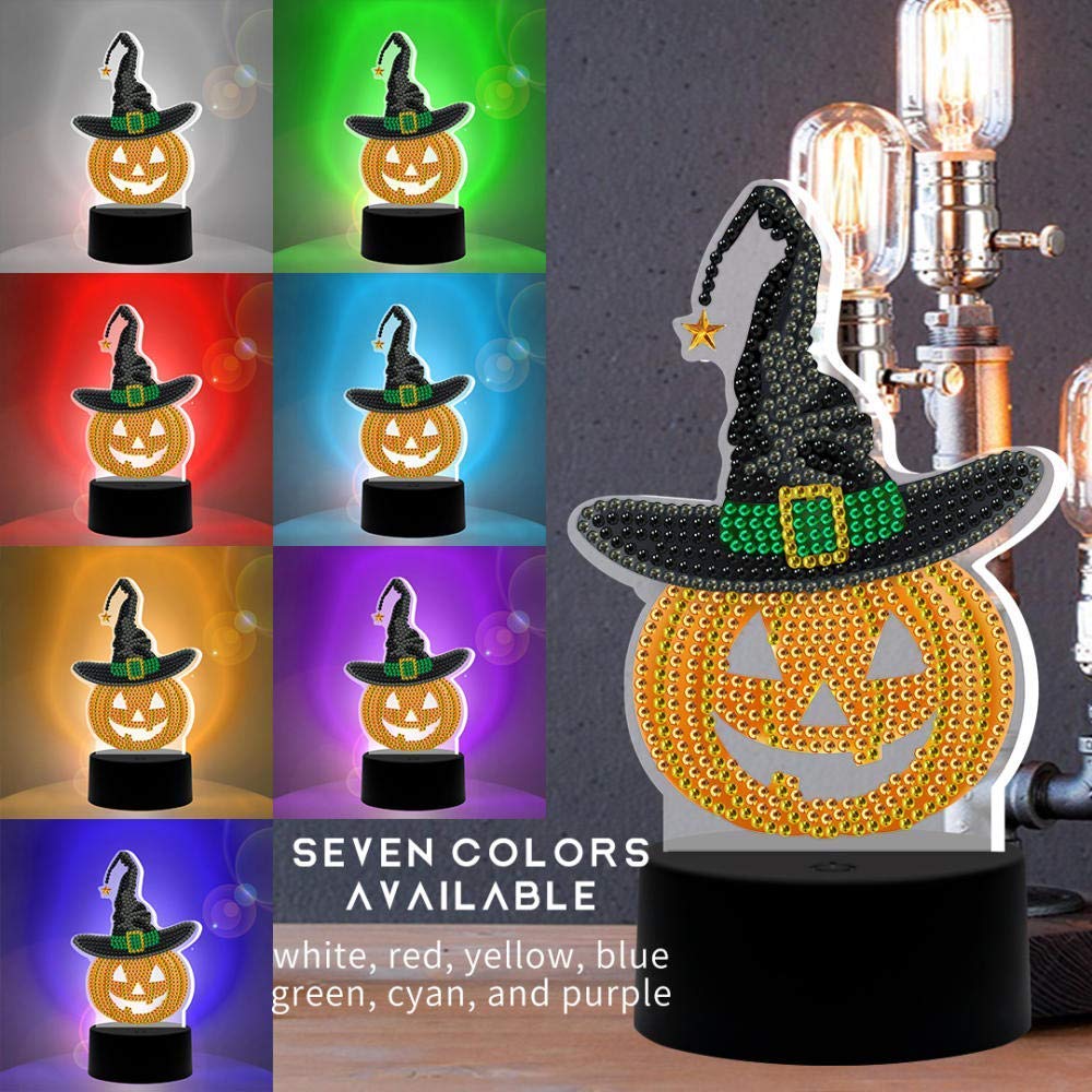 5D diamentowy obraz lampa LED z 7 kolorami światło LED specjalny kształt diamentowy rysunek lampka nocna dla dzieci Święty Mikołaj bałwan oświetlenie pokoju impreza G
