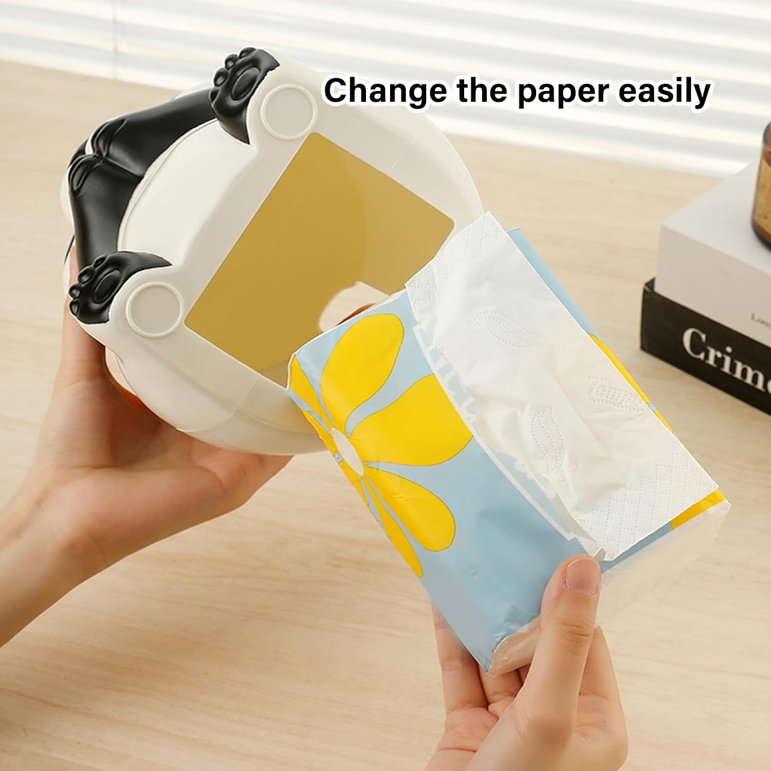 Modern Tissue Box Holder ABS Materials Paper Towel Organiser Home Decoration for Living Room Bathroom ABS Tissue Dispenser