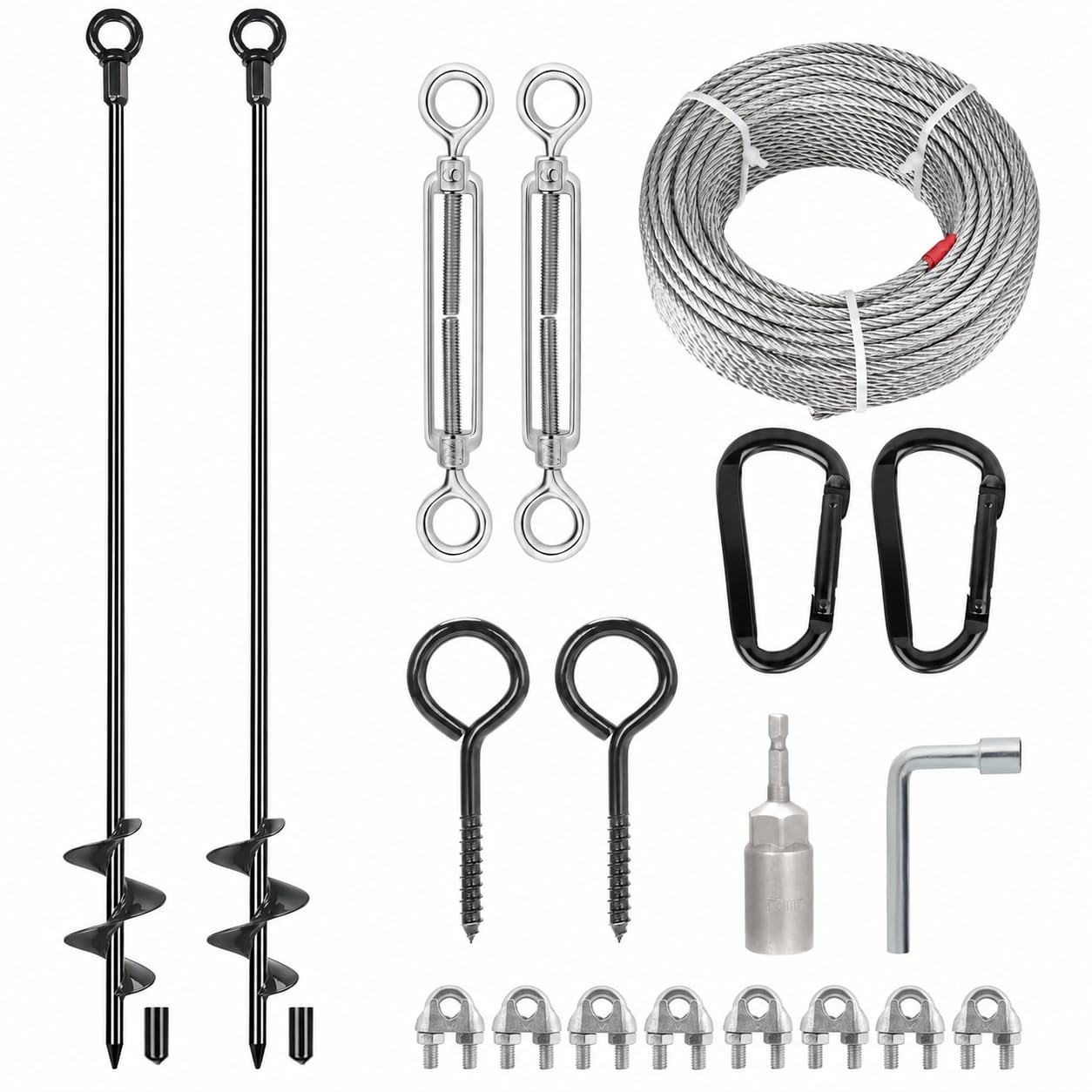 Ancrages au sol robustes pour fixer un abri auto instable face au vent