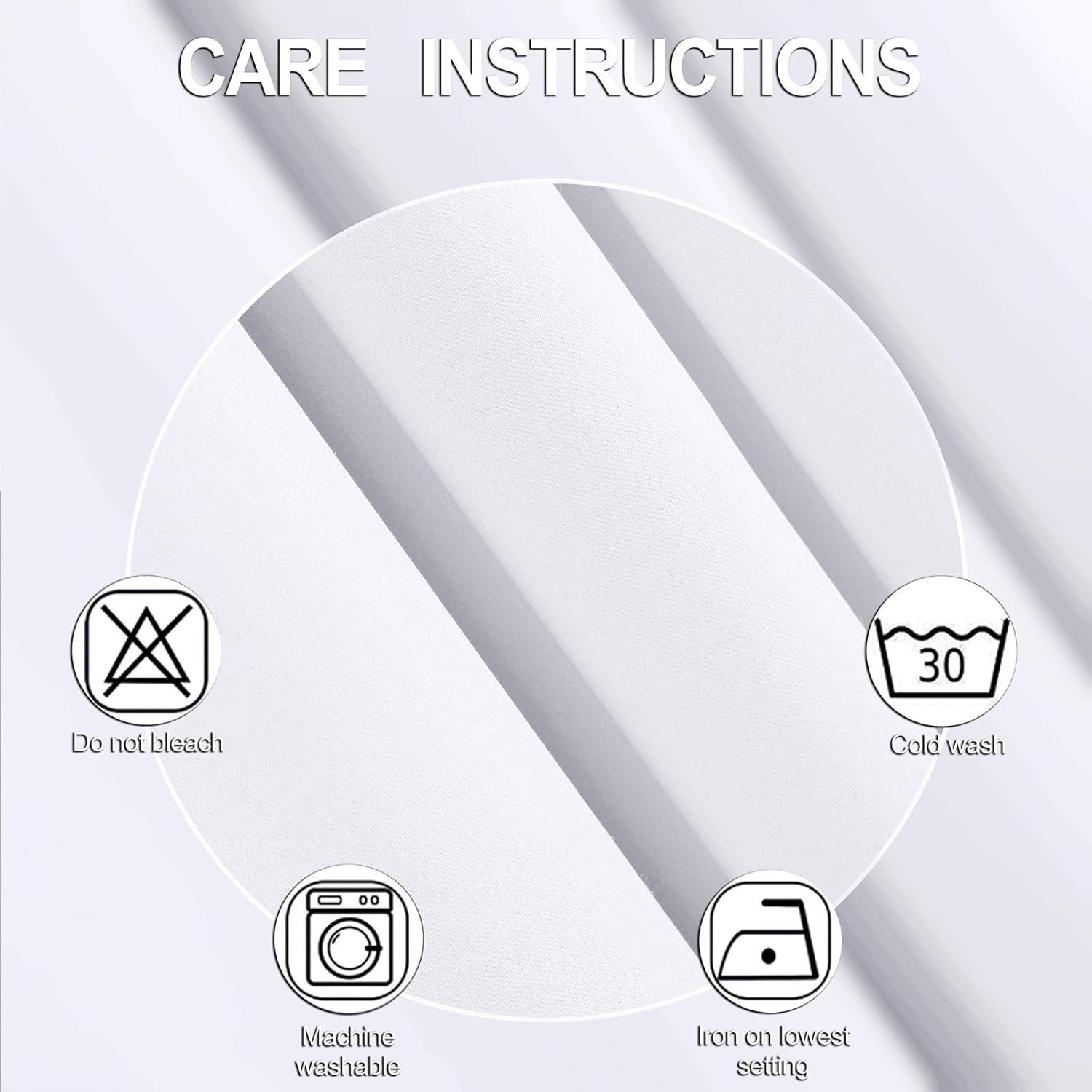 LEMOMO 100% Blackout Curtains 63 Inch Long White Curtains 2 Panels with Black Liner Double Layer Full Room Darkening Bedroom Curtains （White, W42 xL63