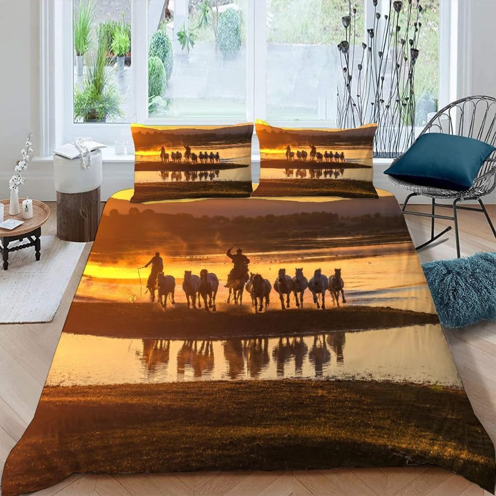 Parure de lit cheval 200x200 cm pour apaiser vos nuits et sublimer votre décor