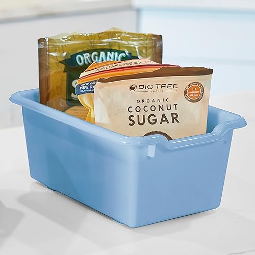 Miniatura 10 de ECR4Kids Cubo de almacenamiento frontal con cucharada, organización multiusos, tono terrícola, 30 piezas