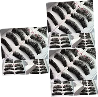 minkissy 30 Pares De Cílios Grossos Cílios Postiços Cílios Finos De Volume Cílios Dramáticos Cílios Naturais Cílios Fofos Cílios Luxuosos Fibra Sintética Ferramenta De Cílios Cruz 5D