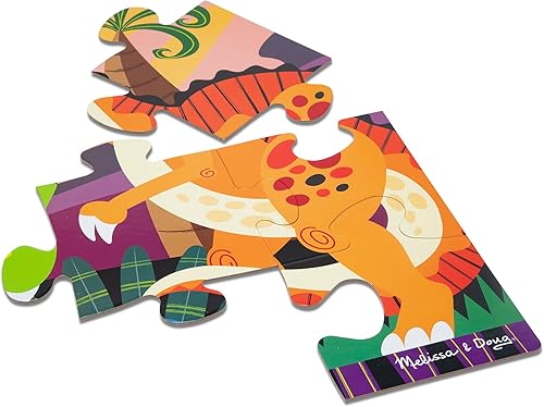 Miniatura 5 de Rompecabezas jumbo de 24 piezas 2 x 3 pies de Melissa  Doug Dinosaur Dawn