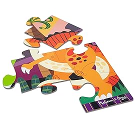 Melissa & Doug Dinosaur Dawn Jumbo Floor Puzzle (24 Pieces, 2 x 3 Feet), Jigsaw Puzzle for Preschoolers and Kids Ages 3+ - FSC Certified