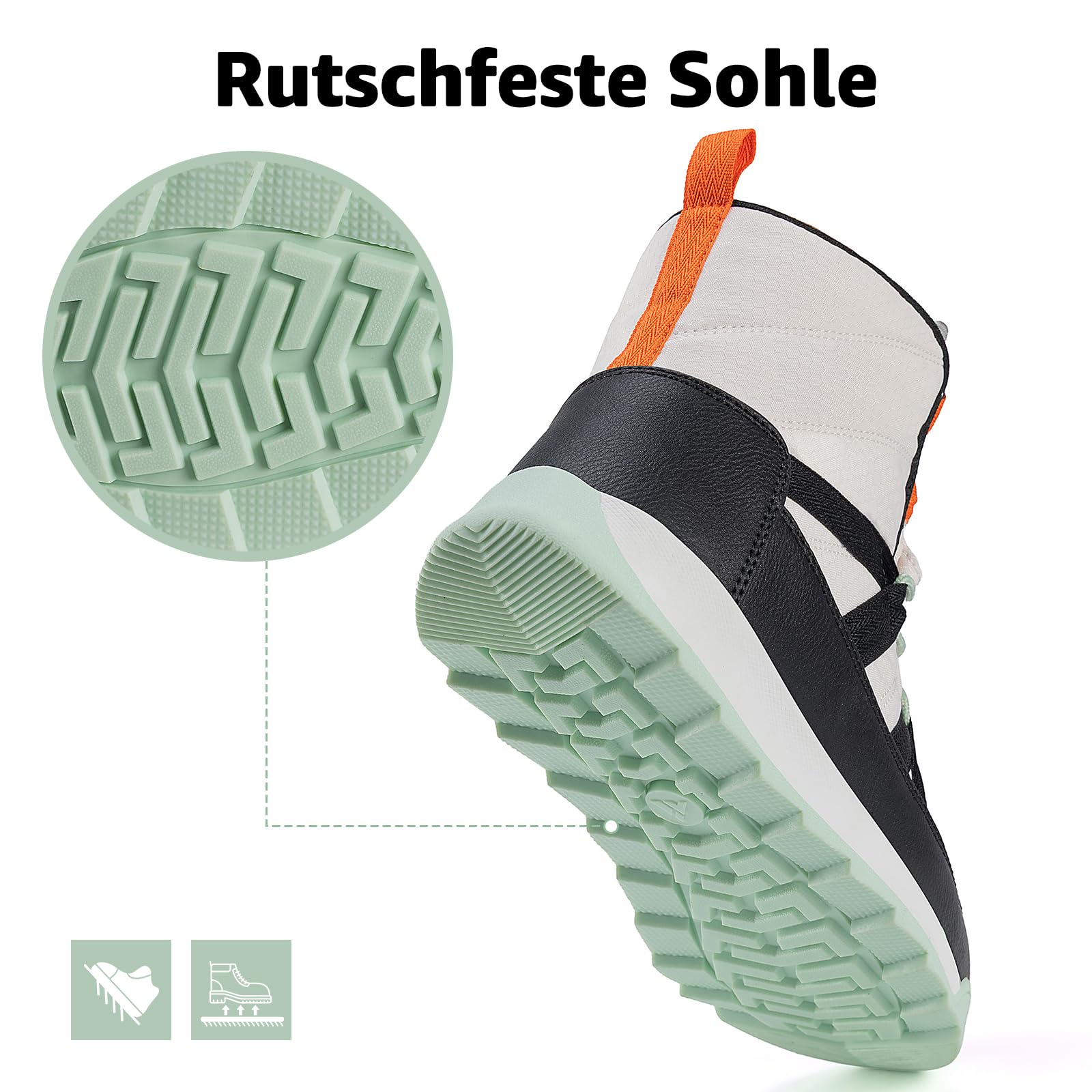 Mishansha Schneestiefel Damen Warm rutschfeste Gr.36-42