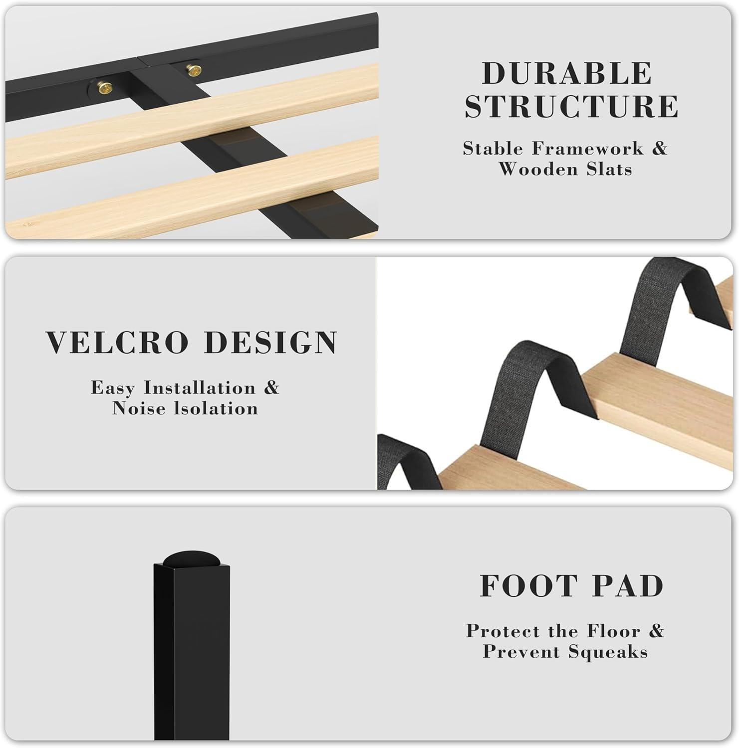 Vipbear Full Size Bed Frame with Headboard, Luxury Velvet Upholstered Bed Frame, Fully Padded Platform Bed, Quiet & Sturdy Bedframe, Under-Bed Storage Space, No Box Spring Needed, Beige