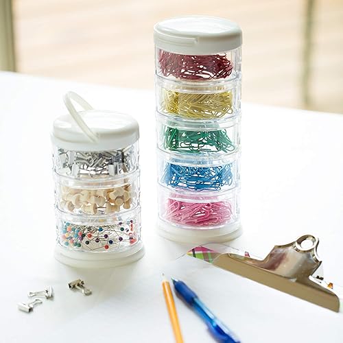 Miniatura 8 de Innobaby Packin' Smart - Sistema de almacenamiento apilable y portátil para fórmula, aperitivos para bebés y más. 5 tazas apilables en sorbete de