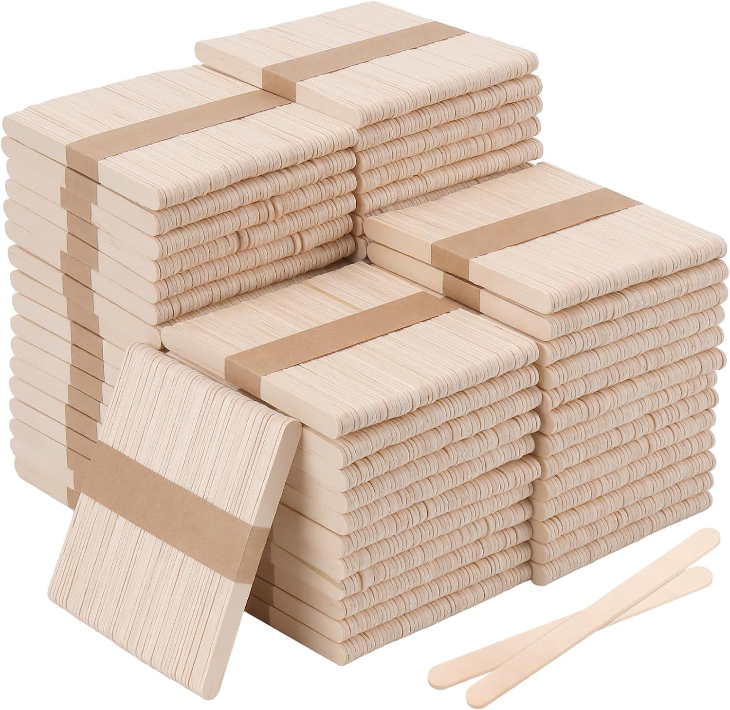 3000 PCS Wooden Craft Sticks, 4.5 Inch Ice Cream Stick Popsicle Sticks, Wood Stick for Crafts, Creative Design, Art Projects and Ice Pop Sticks