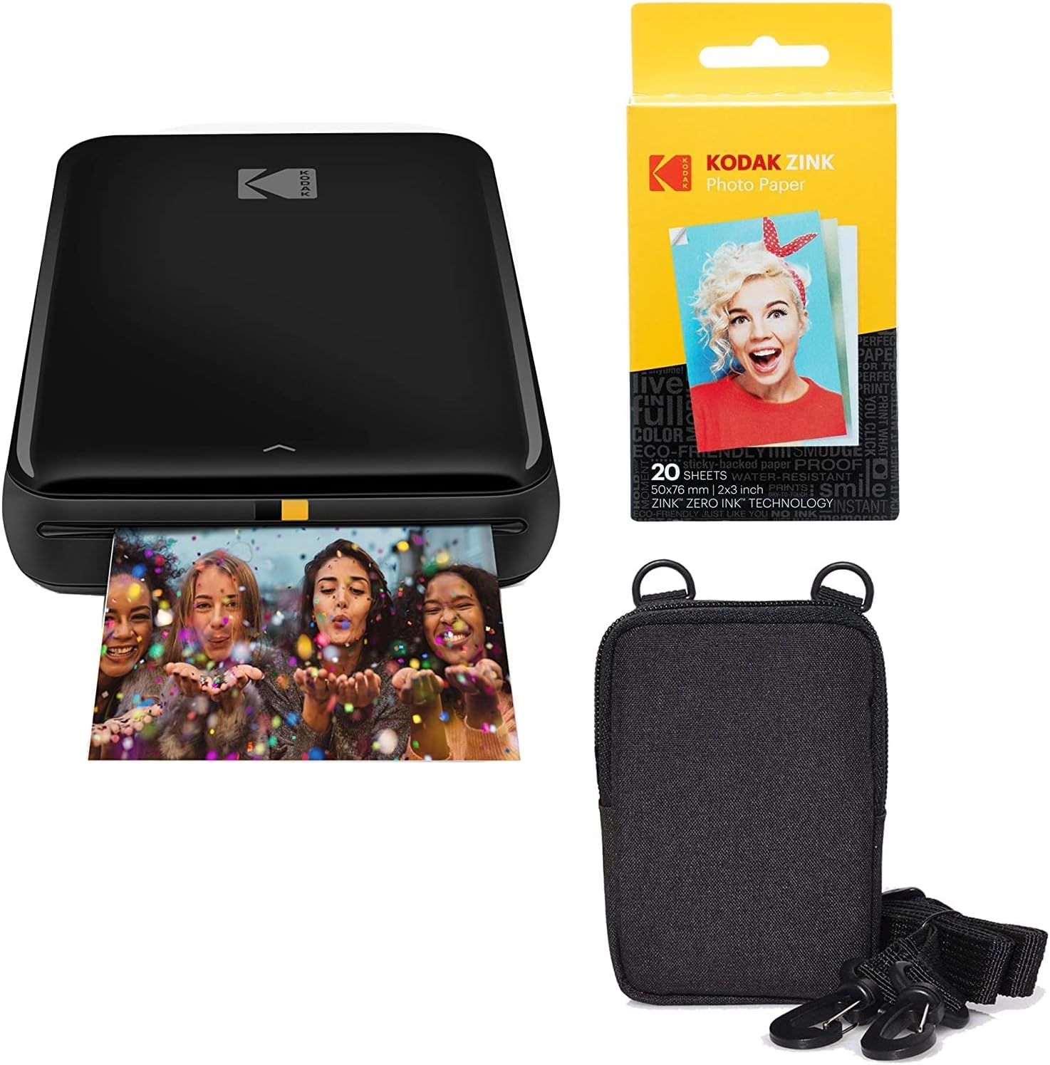 HP Sprocket Portable Photo Printer (Black Noirl) Instantly Prints ZINK