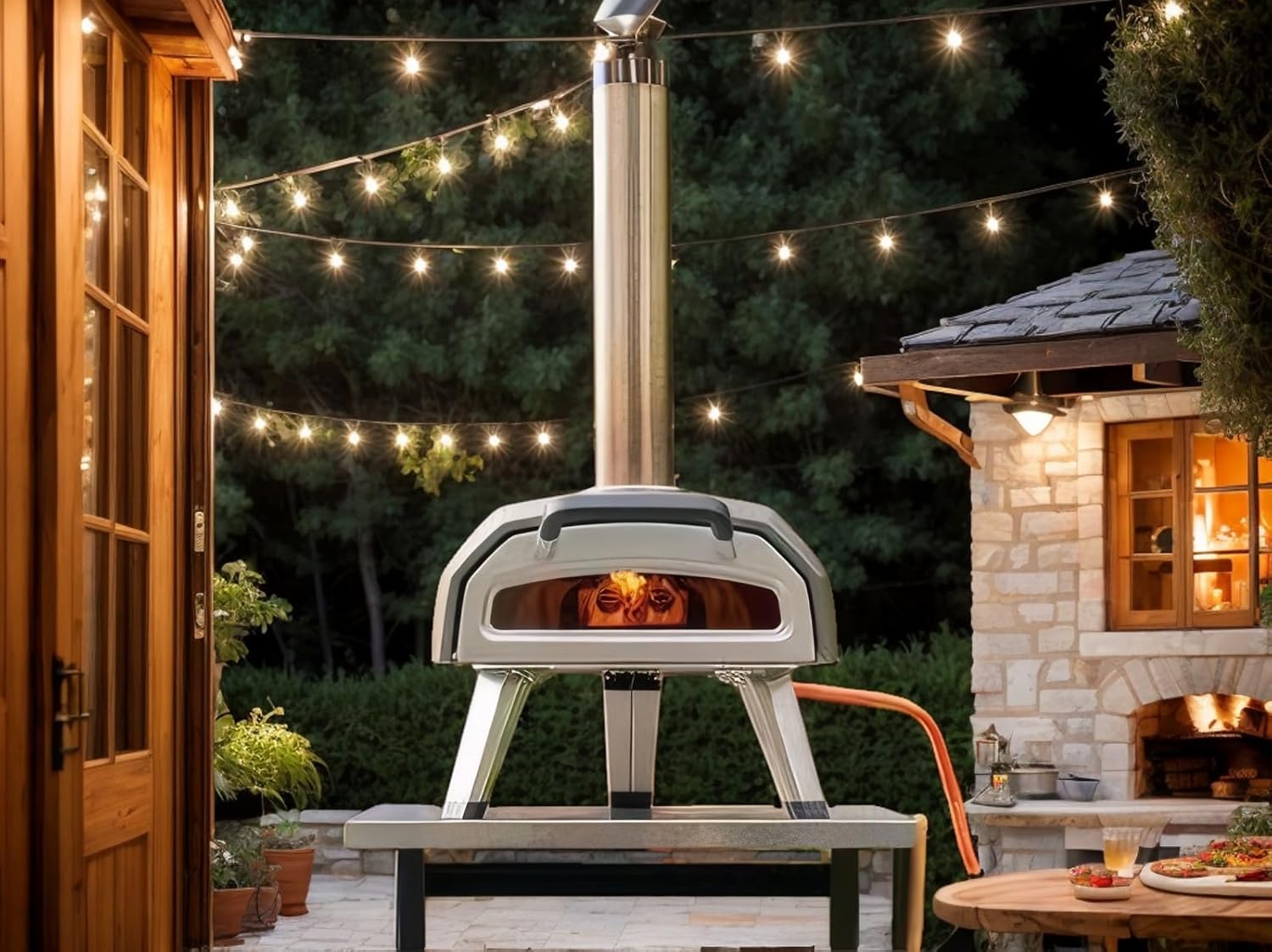 Gas Burner Attachment for Pizza Oven Accessories, Gas Burner Replacement for Karu 2/12/12G and for Fyra 12 Models, fits Bighorn Outdoors Pizza Oven 12"