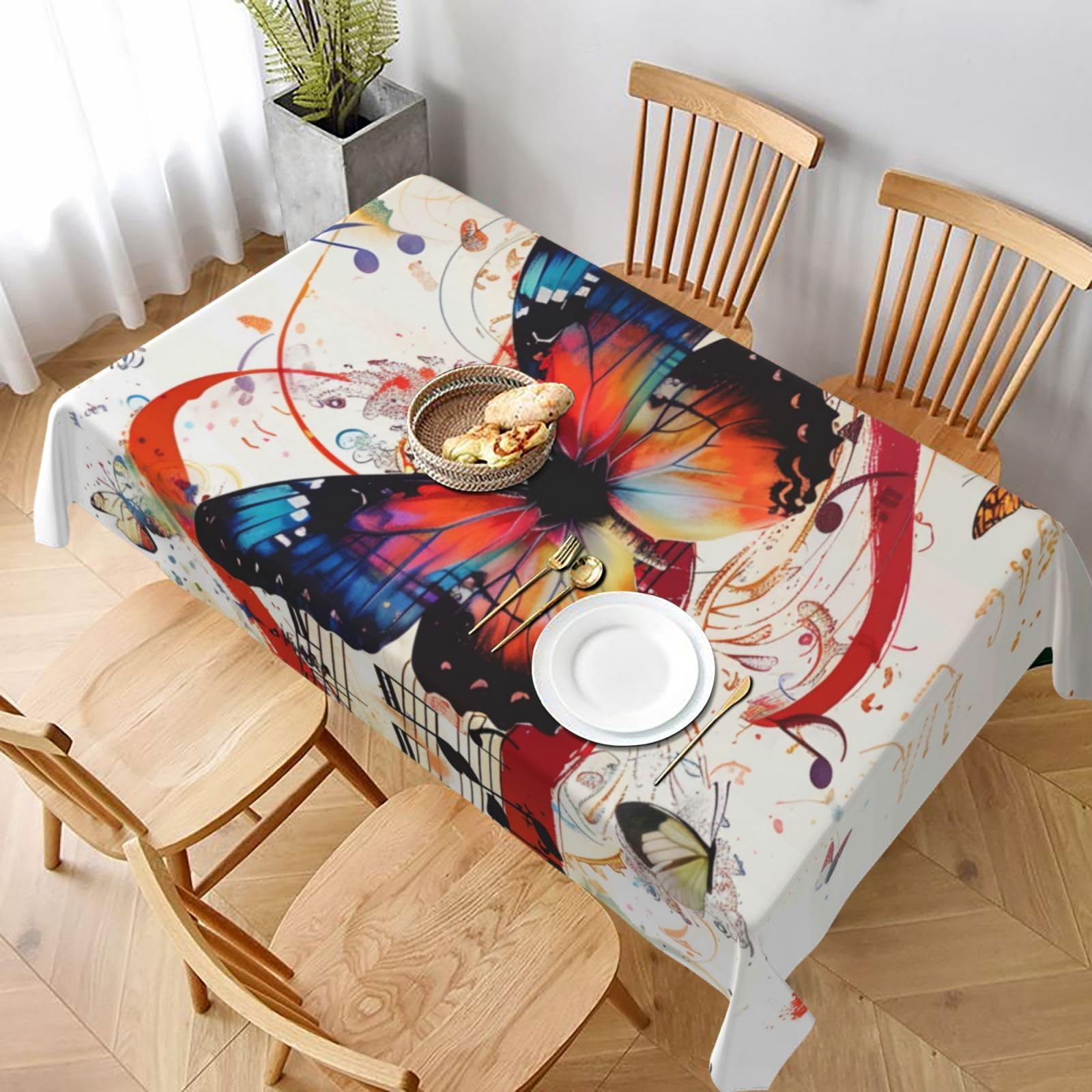 Nappe Musica rectangulaire 137x183 : dites adieu aux corvées de lavage après vos repas