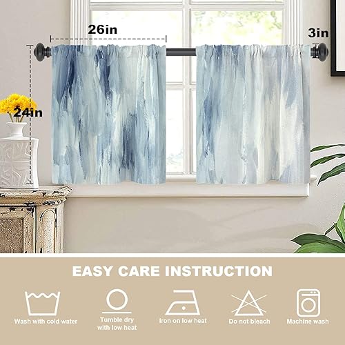 Miniatura 554 de Cenefas de cocina modernas con patrón de cobre marrón dorado para ventanas, cenefas opacas abstractas de marcas de arañazos y cortinas opacas