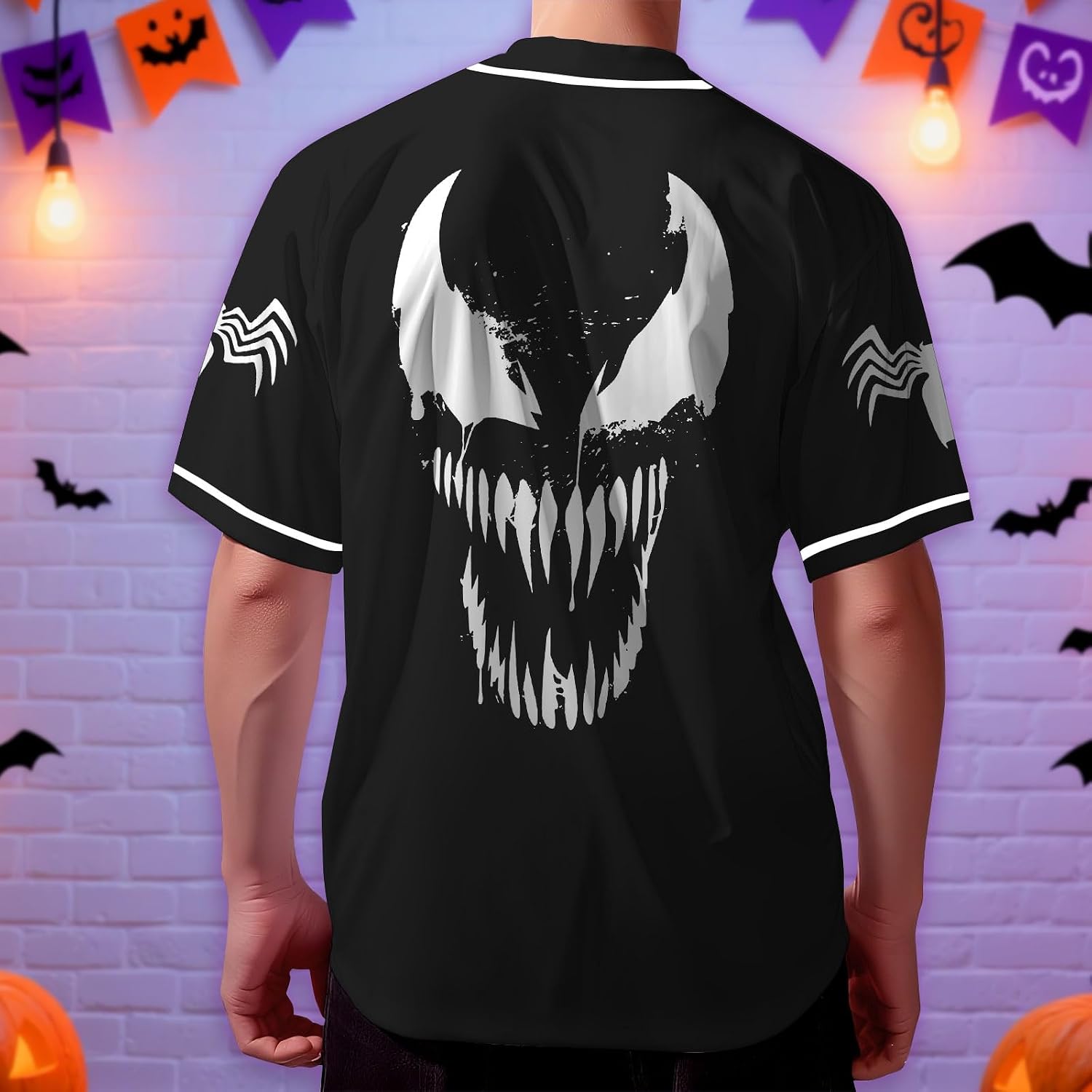 Symbiotic Spider Eddie Brock Baseball Jersey Shirt, Superhero Baseball Jersey, Super Villain Baseball Shirt