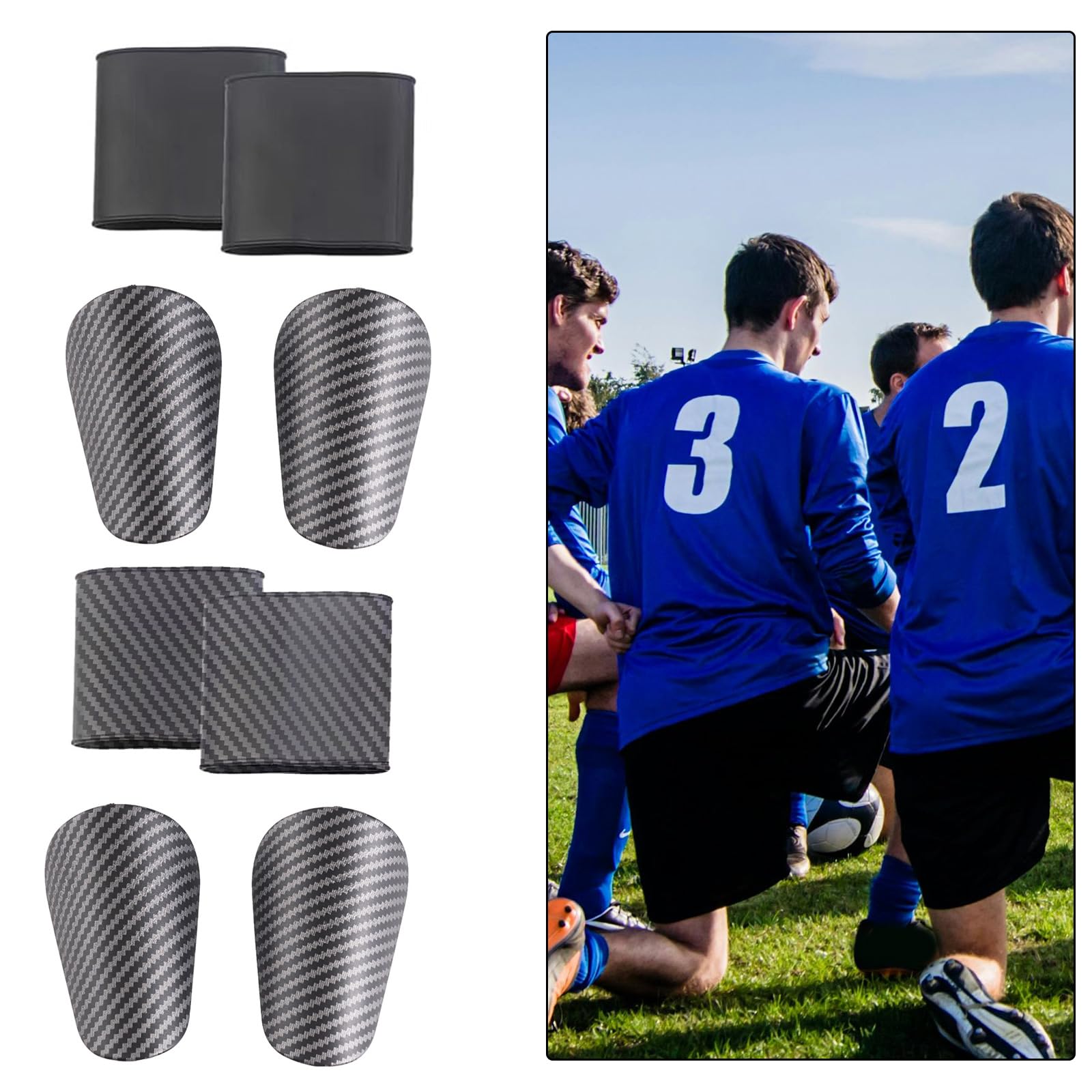 Espinilleras de fútbol con manga, espinilleras de fútbol para niños y adultos, almohadillas protectoras para juego de fútbol