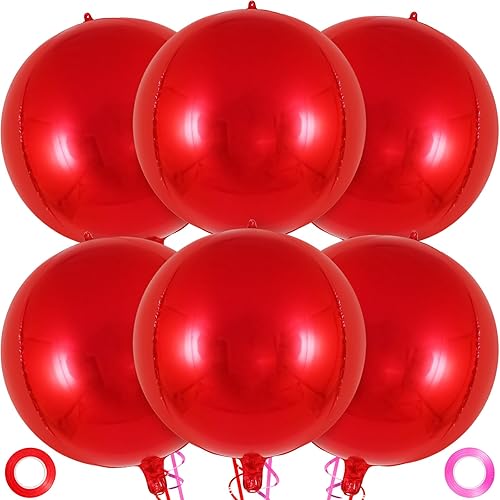 Miniatura 8 de Globos morados metálicos de 22 pulgadas, 6 globos redondos de esfera de aluminio, globos grandes de Mylar morados, decoración para graduación,