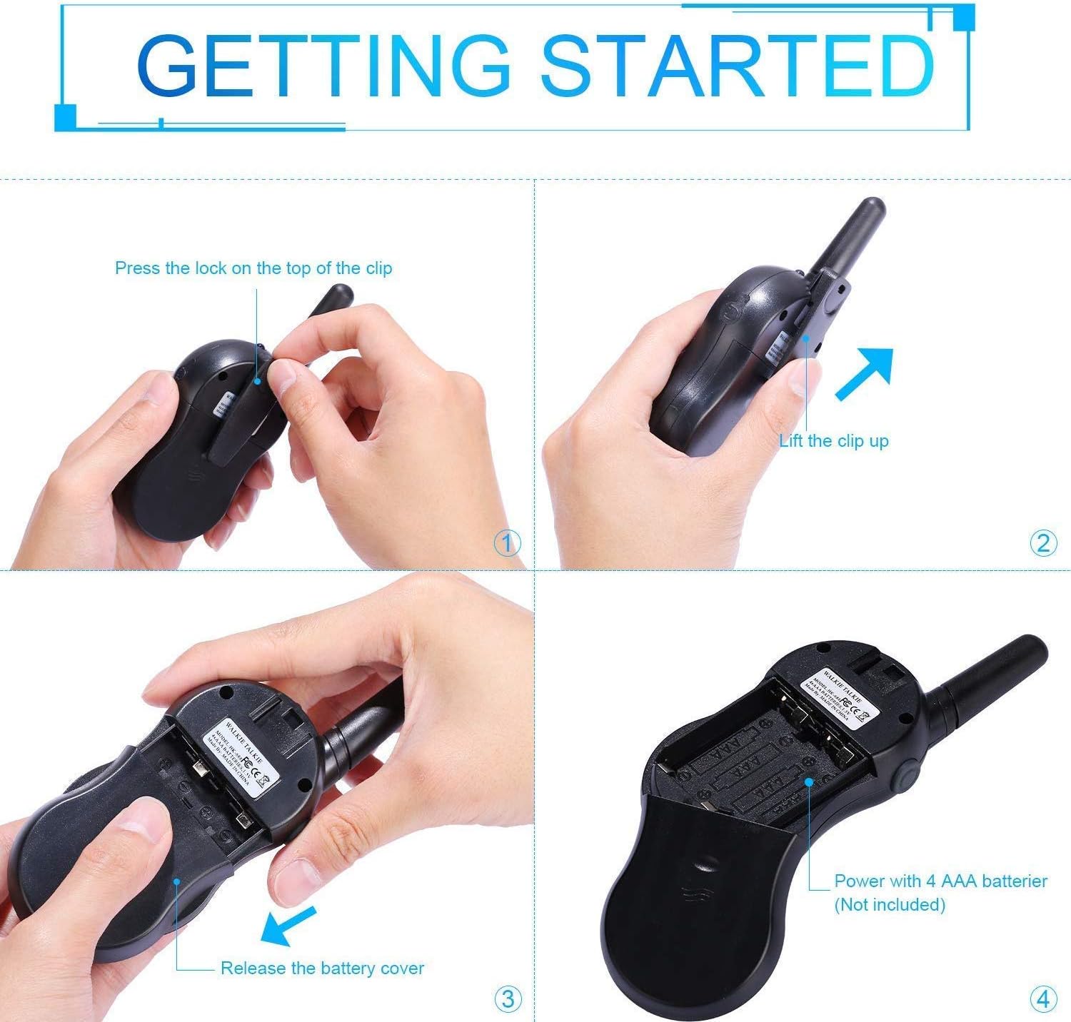 Nestling Kids Walkie Talkies, Camo Exterior Vox Box Voice Activated 2 Way Radio Toy with Backlit