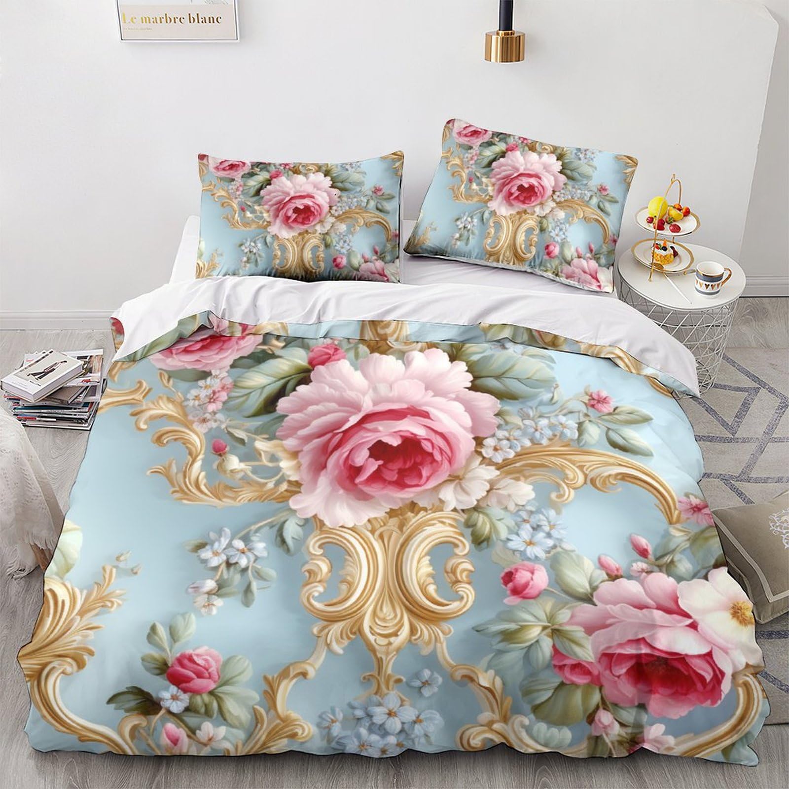Housse de couette rose en microfibre 200x200 pour créer un cocon de douceur moderne