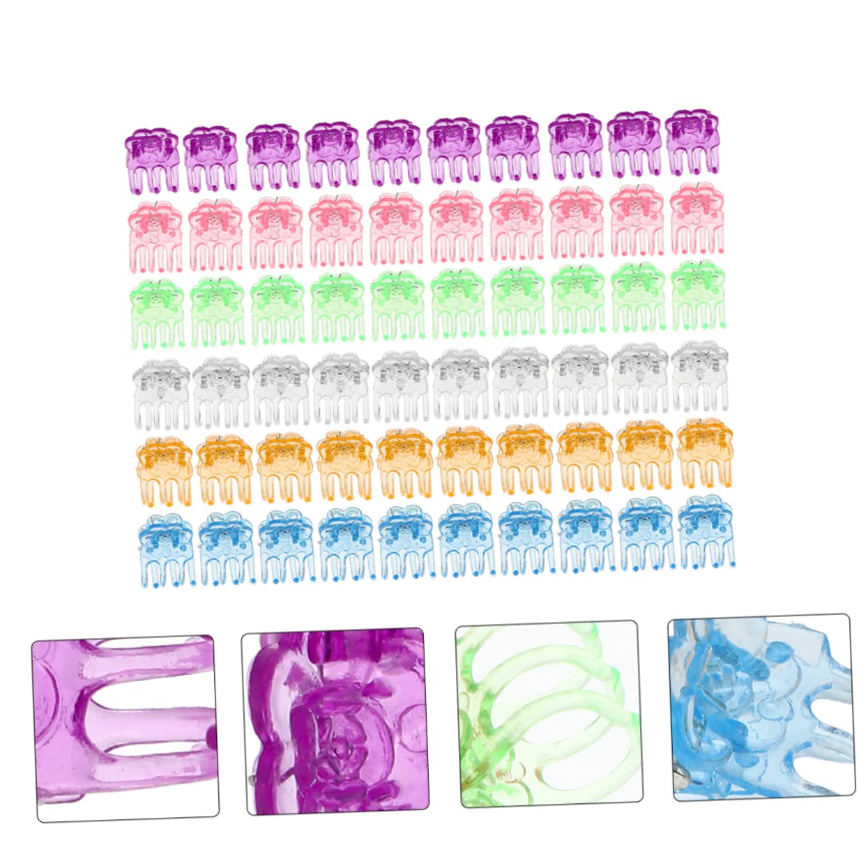 Yardwe 4 Sätze Orchideen-Clip Orchideenrinde Pflanzenstützclips Pflanzenstock Anlage Orchideen Clips Pflanzenclips Klemmbausteine Pflanzen Feste Gartenclips Plastik 120 Stück * 4