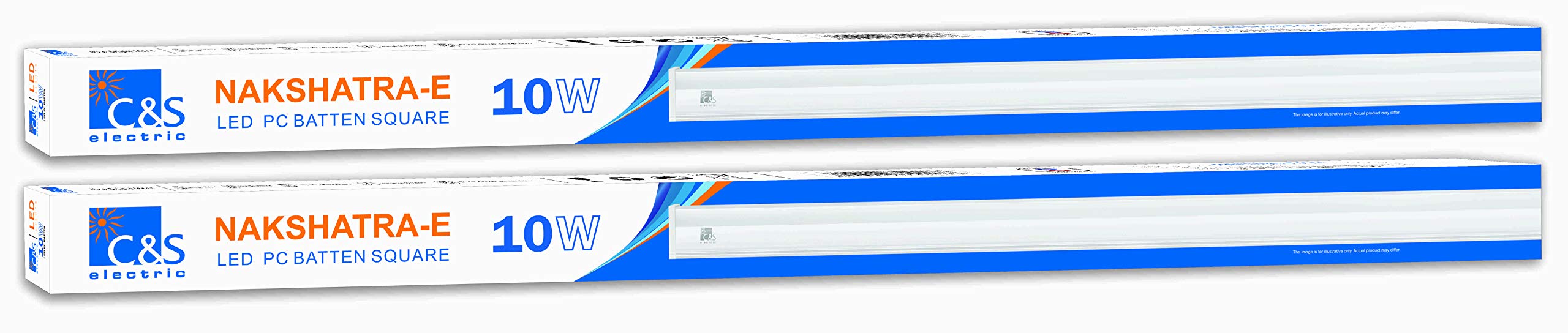 C&S ElectricLED Batten, Tubelight 10W Cool White Pack of 2
