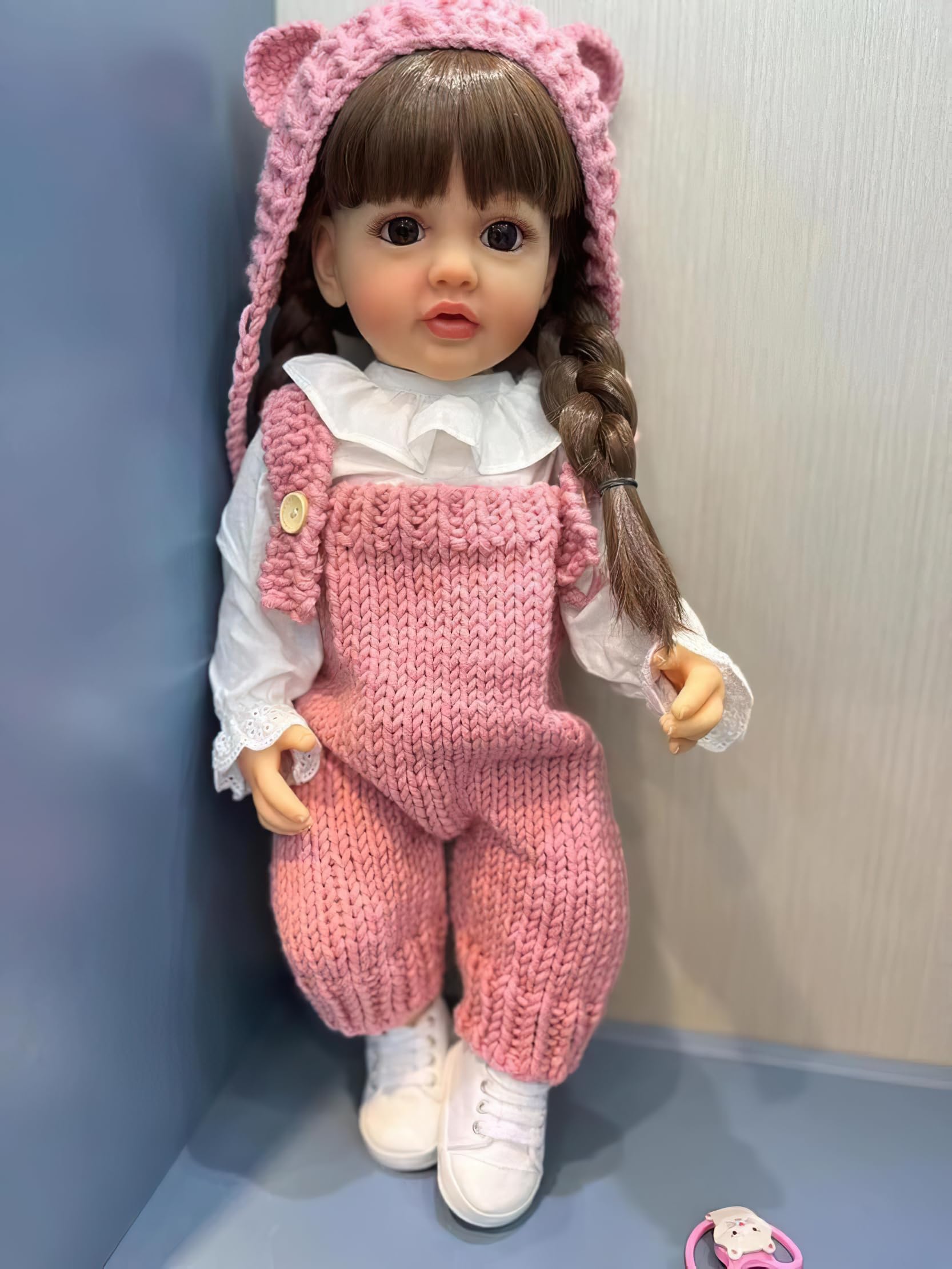 TYRUGD 24 inch 60 cm Reborn Poppen Levensechte Reborn Baby Poppen Meisjes Realistische Siliconen Vinly Babys Pop Verjaardagscadeaus