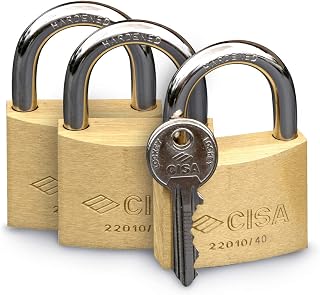 CISA Keyed Alike Brass KA Padlocks 1-9/16" or 40mm (Pack of 3)