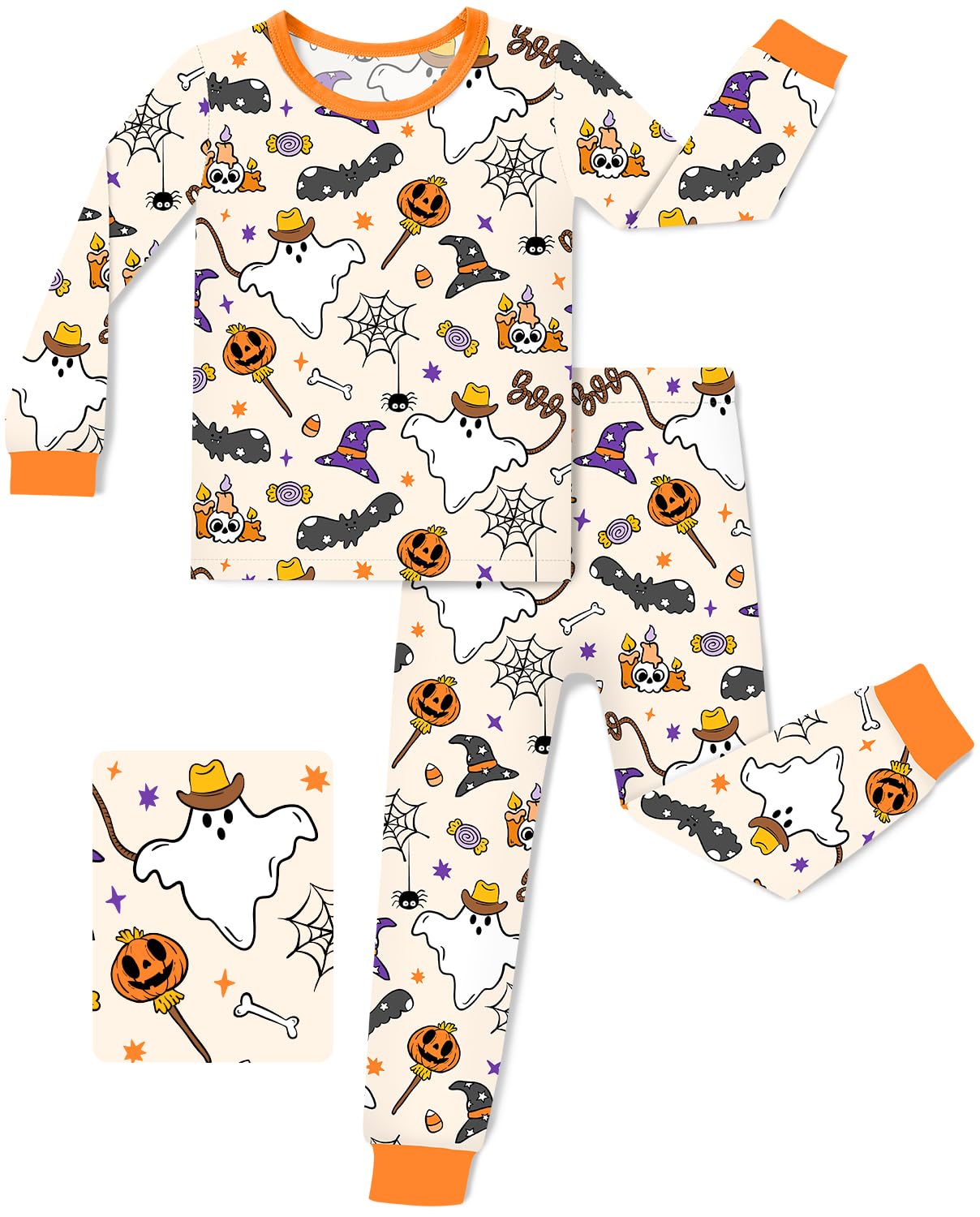 babee Reshinee Bamboo Viscose Toddler Kids Pajamas Set, Long Sleeve Boys