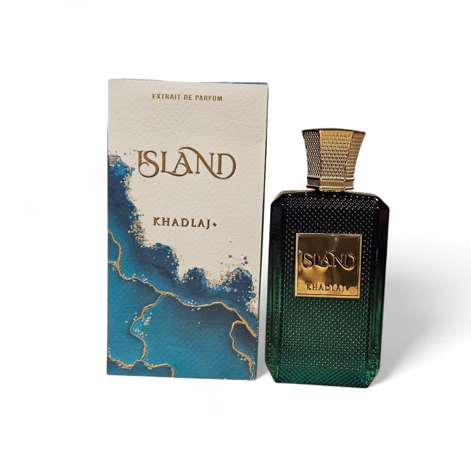 KHADLAJ Island Extrait De Parfum, Luxury Fragrance in Emerald Green Glass Bottle with Gold Cap, Premium Middle Eastern Perfume - Image 2