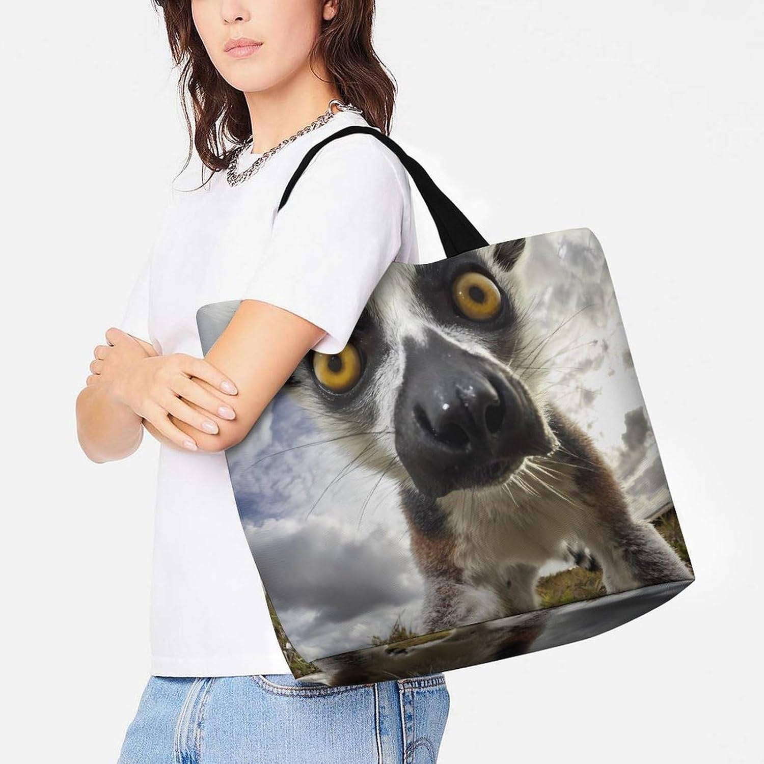 Funny Lemur Women's Tote Shoulder Bag image 2