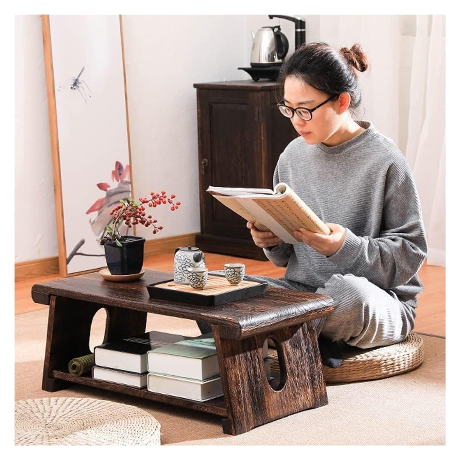 Amazon.com: Coffee Table,Japanese Tea Table, Vintage Japanese Tea