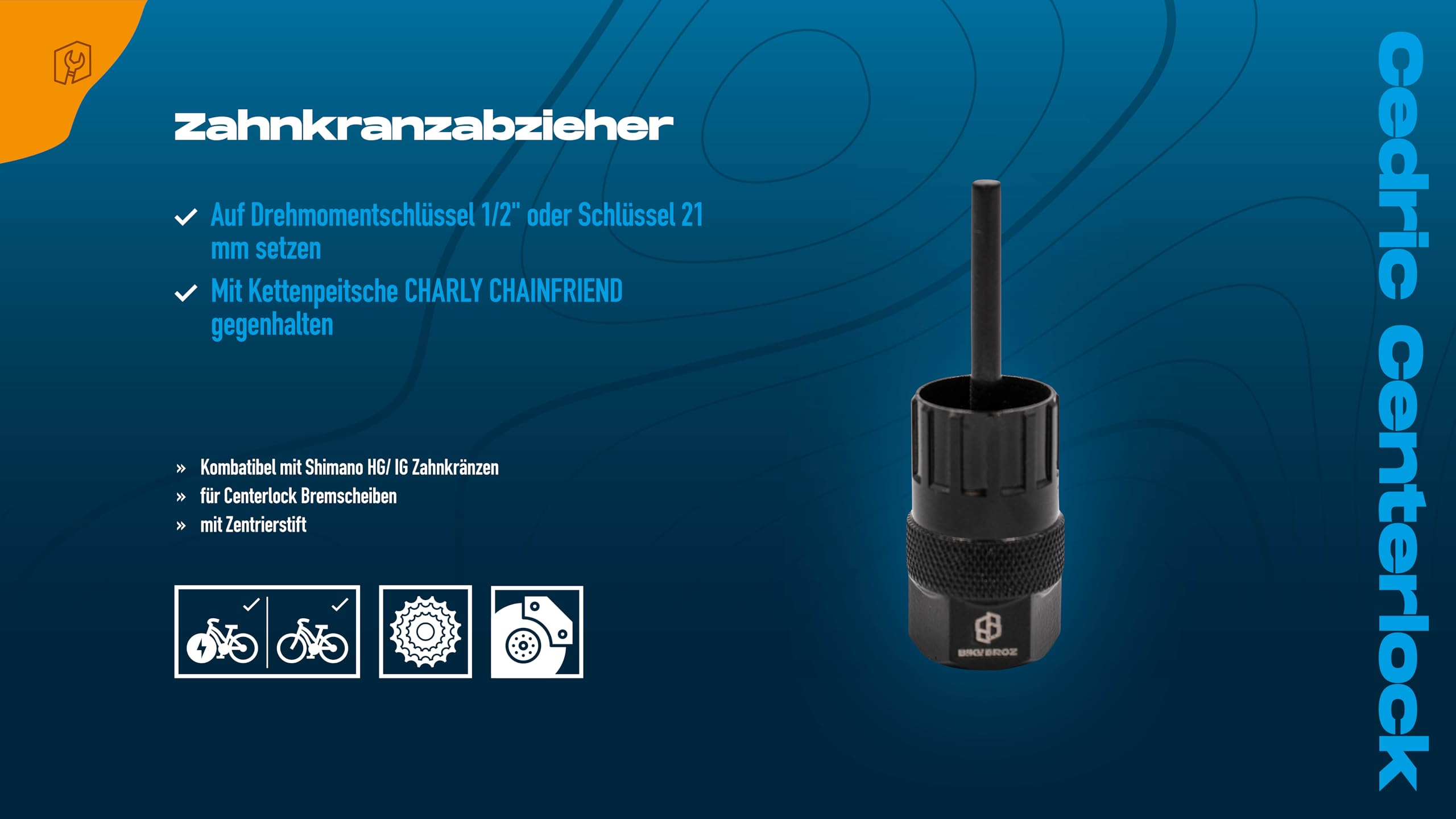 CENTERLOCK WERKZEUG/ ZAHNKRANZ- ABZIEHER; BIKEBROZ, CEDRIC CENTERLOCK - 5