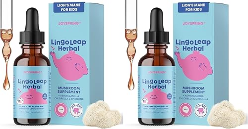 Miniatura 10 de JoySpring Melena de León para Niños Suplemento para Retraso del Habla en Niños y Pequeñitos Hongo Melena de León, Gotu Kola y Ashwagandha