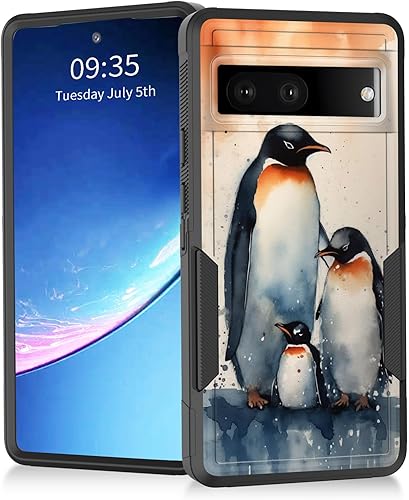 Funda para Pixel 7a, resistente de doble capa híbrida de policarbonato duro de goma suave a prueba de golpes para Google Pixel 7A 6.1 pulgadas,