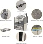 Cawypety Cat Carrier, sac à dos de chat collapsible Grand pour Cat sous 16 lbs, Airline approuvé chien et petit sac de transport d'animal utilisé dans le voyage, voiture (gris léger)