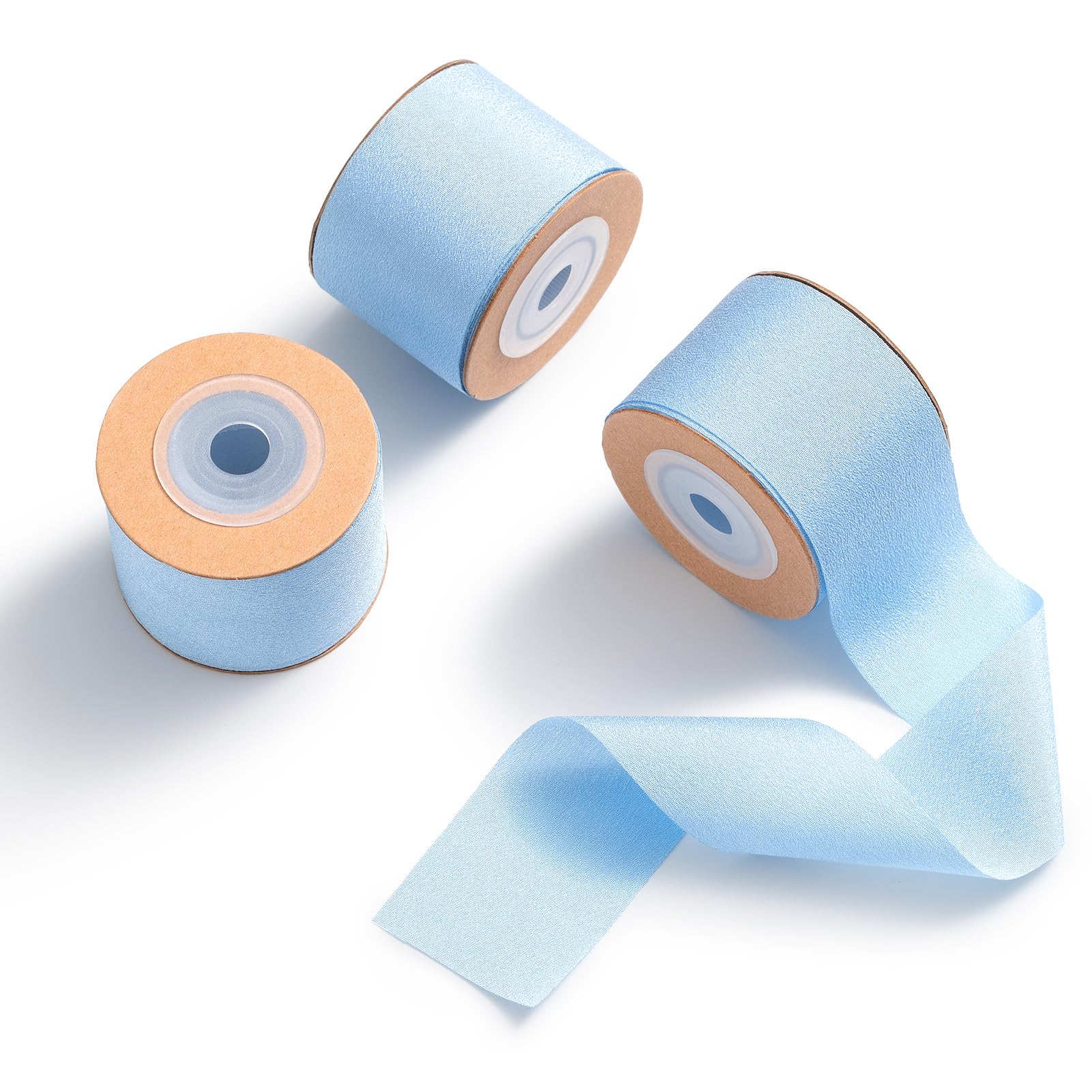 MORSUNBELA Geschenkband Breit Schleifenband Hochzeit Seidenband Dekoband 3,8 cm x 23 m