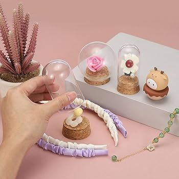 Amazon.co.jp: PATIKIL 6個 丸い クロッシュ ガラスドーム ガラス