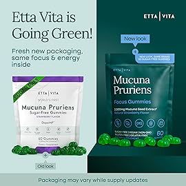 Dopamine Supplement - Sugar-Free Mucuna Pruriens Gummies (2g/serving) Energy & Focus Gummies - Potent Mucuna Pruriens Extract Supplement for Calm Mood and Motivation, Vegan, Non-GMO, Gluten-Free, 60ct