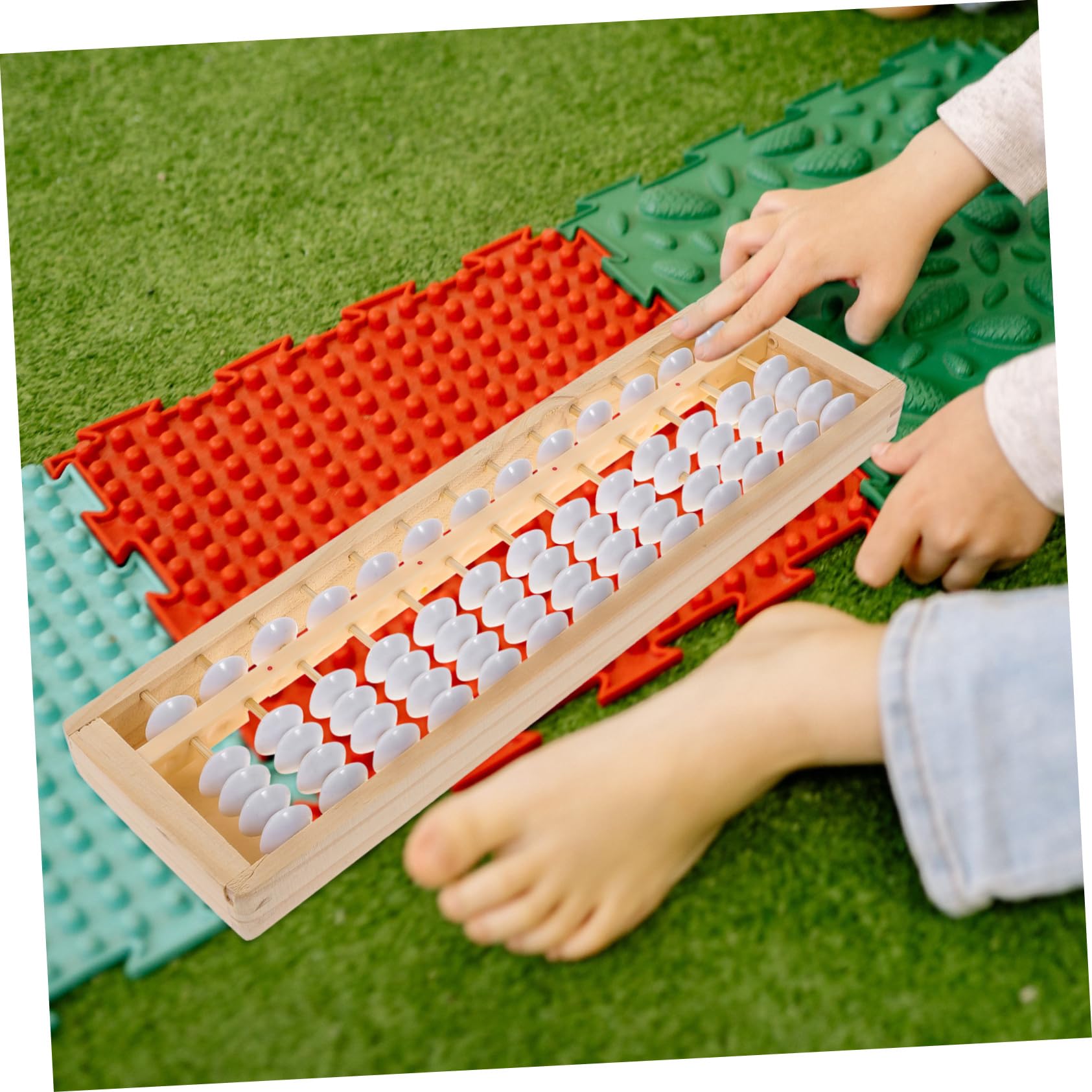 HANABASS Ábaco Aritmético de Madera con 13 Niveles y 5 Cuentas | 1 Pieza, para Estudiantes y Niños, Ligero y Seguro para Uso, Educación Matemática Temprana y Kindergarten Color Aleatorio
