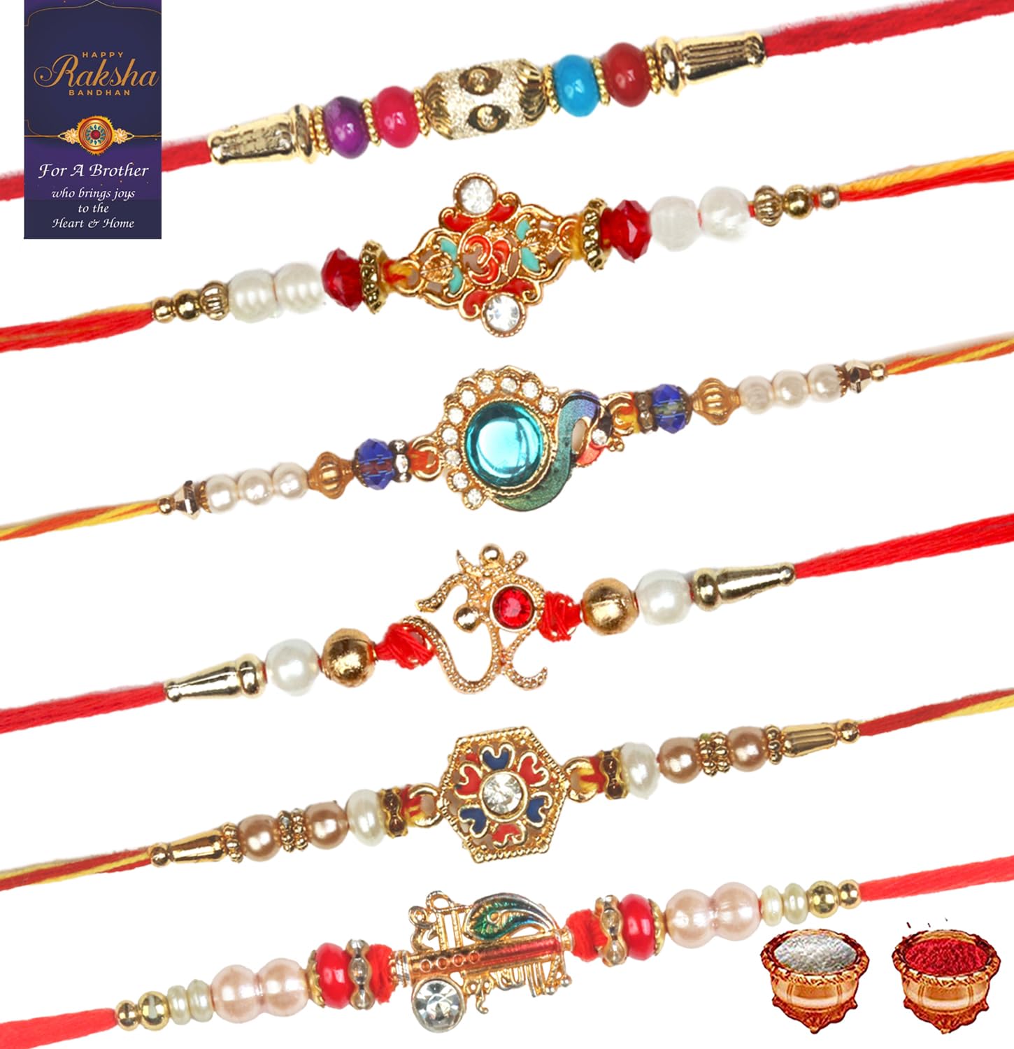 De Marquis Designer Rakhi Set Of 6 With Roli Chawal and Card For Rakshabandhan | Rakhi For Brother | Rakhi For Kids | Bhaiya Rakhi (B0CFSDYWQ8) Amazon Price History, Amazon Price Tracker