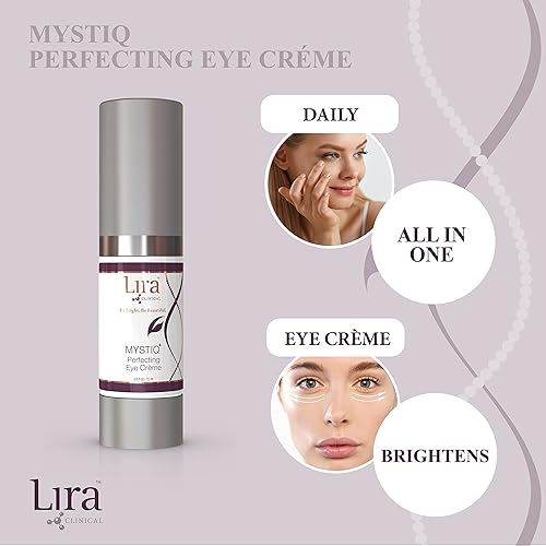 Miniatura 3 de Lira Clinical MYSTIQ Crema de ojos perfeccionadora - Crema de ojos antienvejecimiento con péptidos de colágeno - 0.5 onzas líquidas