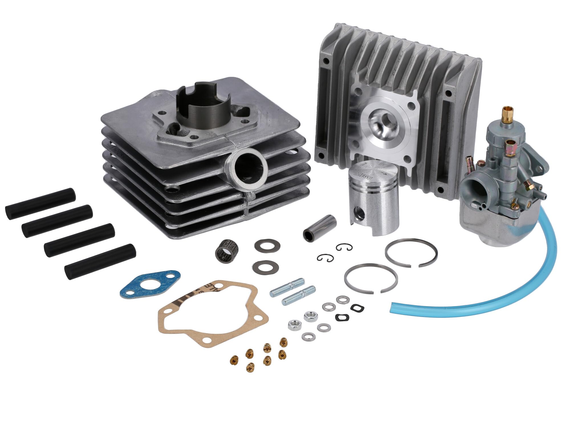 Set: Tuningzylinder 4-Kanal + Kolben + Kopf + Vergaser, 60ccm - für Simson