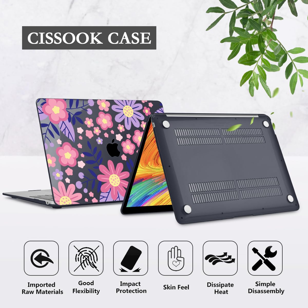 CISSOOK per MacBook Air 33 cm M1 Case 2021 2020 2019 2018
