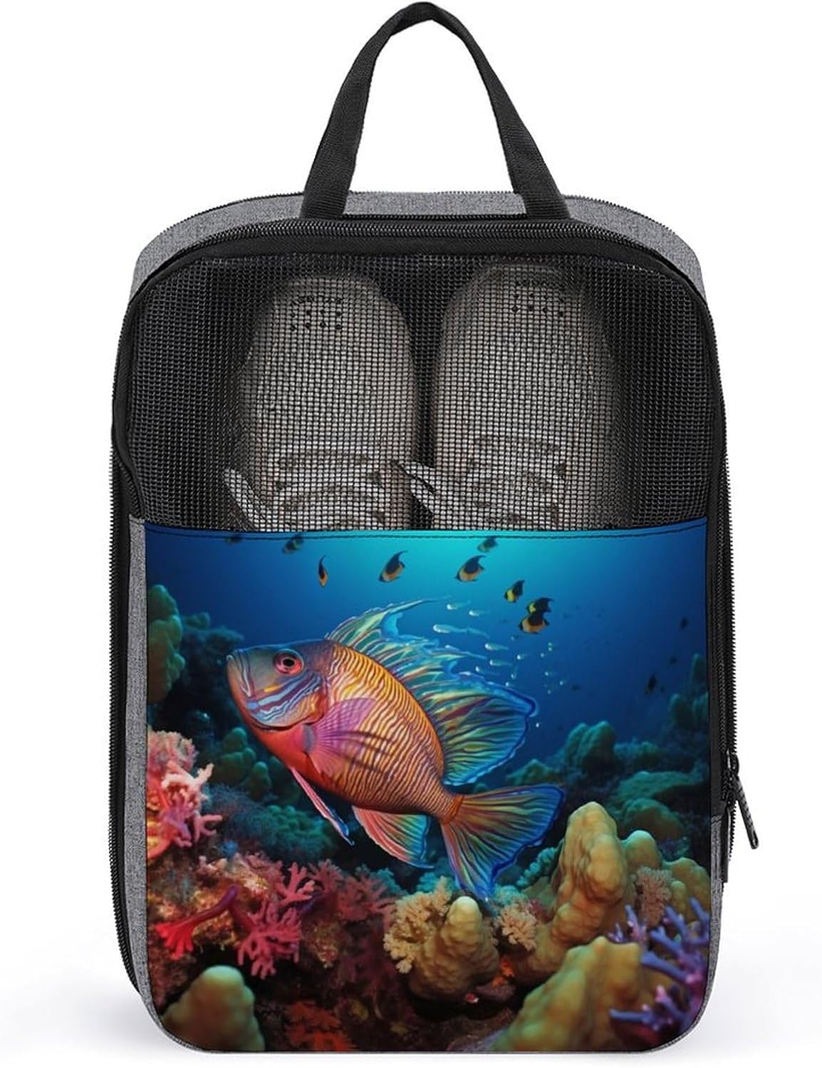Travel Shoes Bag, Colorful Fish Travel Bags for Shoes, Travel, Sports, Foldable Shoe Pouch for Men And Women