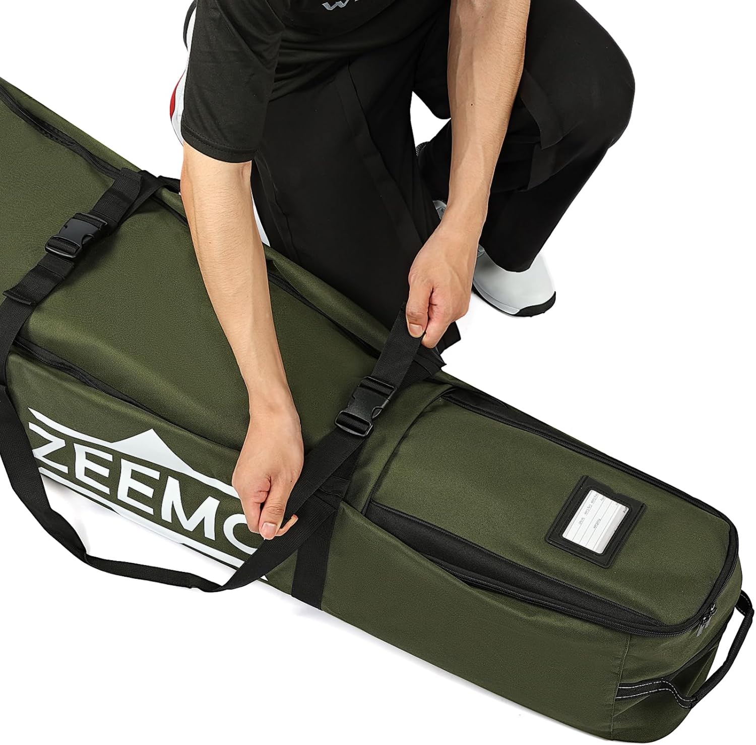 ZEEMO Golf Travel Bag, Full-Open Protective & Wheeled Airline-Approved Case for Clubs, Cart&StandBag, Soft-Sided Waterproof Cover Made of Heavy Duty Oxford