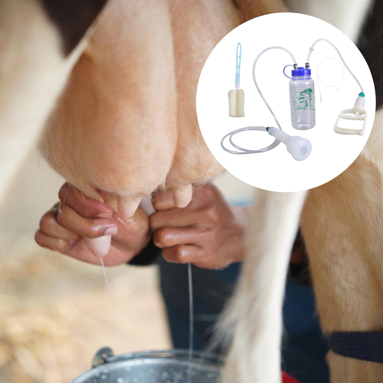 Bomba de lactancia manual versátil, fácil de usar ordeñadora portátil para recolección rápida y de leche, bomba de mano de vacío