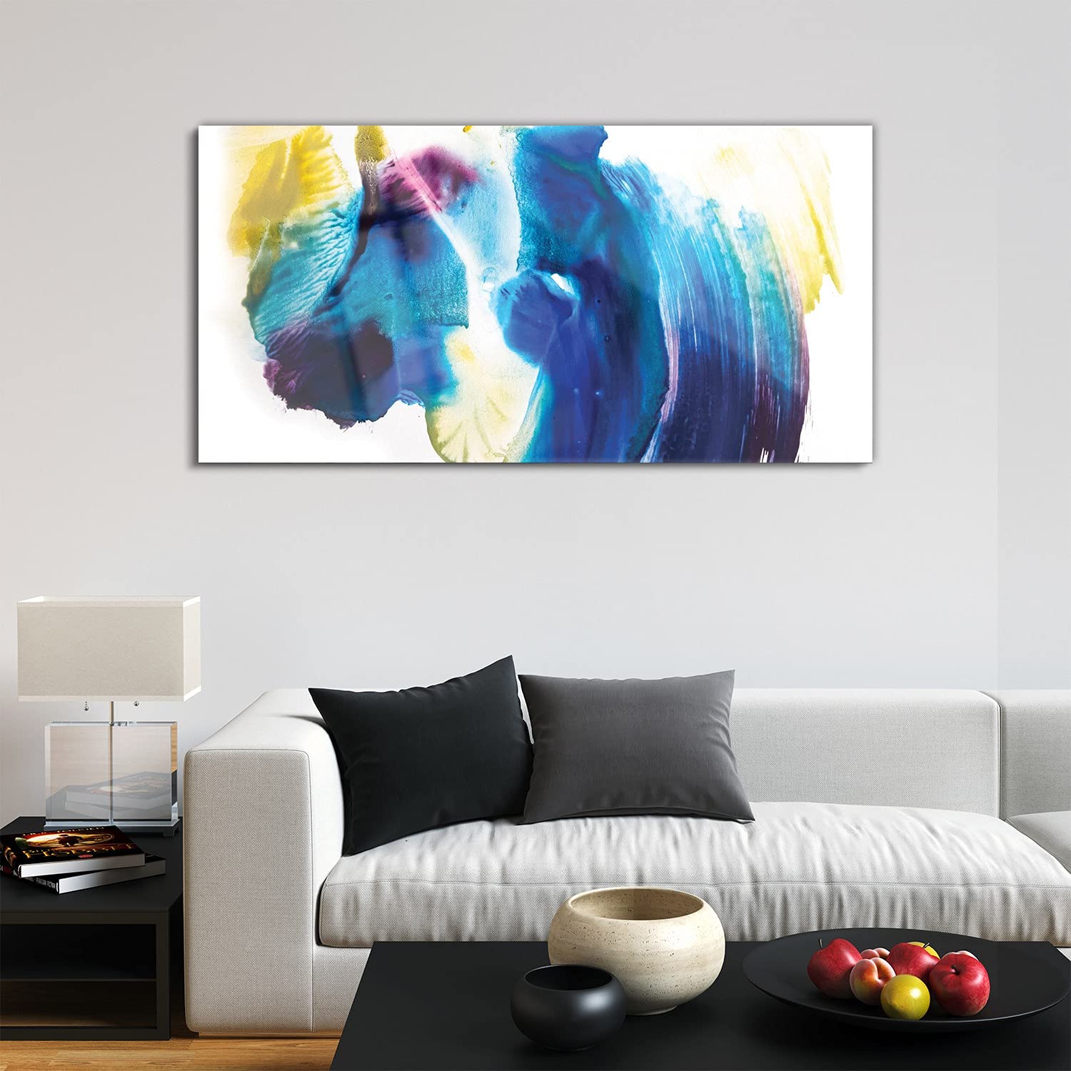 Coloray Pintura acrílica Cuadro De Pared 120x60cm Vidrio Acrílico Sala De Estar Arte Mural - Impresora Arte Abstracción