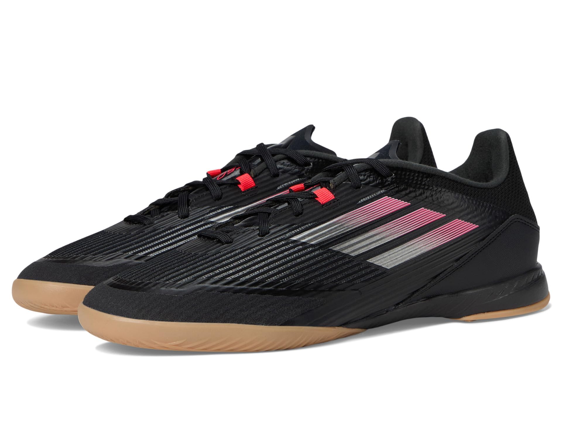 adidas Unisex F50 League Indoor Sneaker, Black/Iron Metallic/Lucid Red, 7 US Men