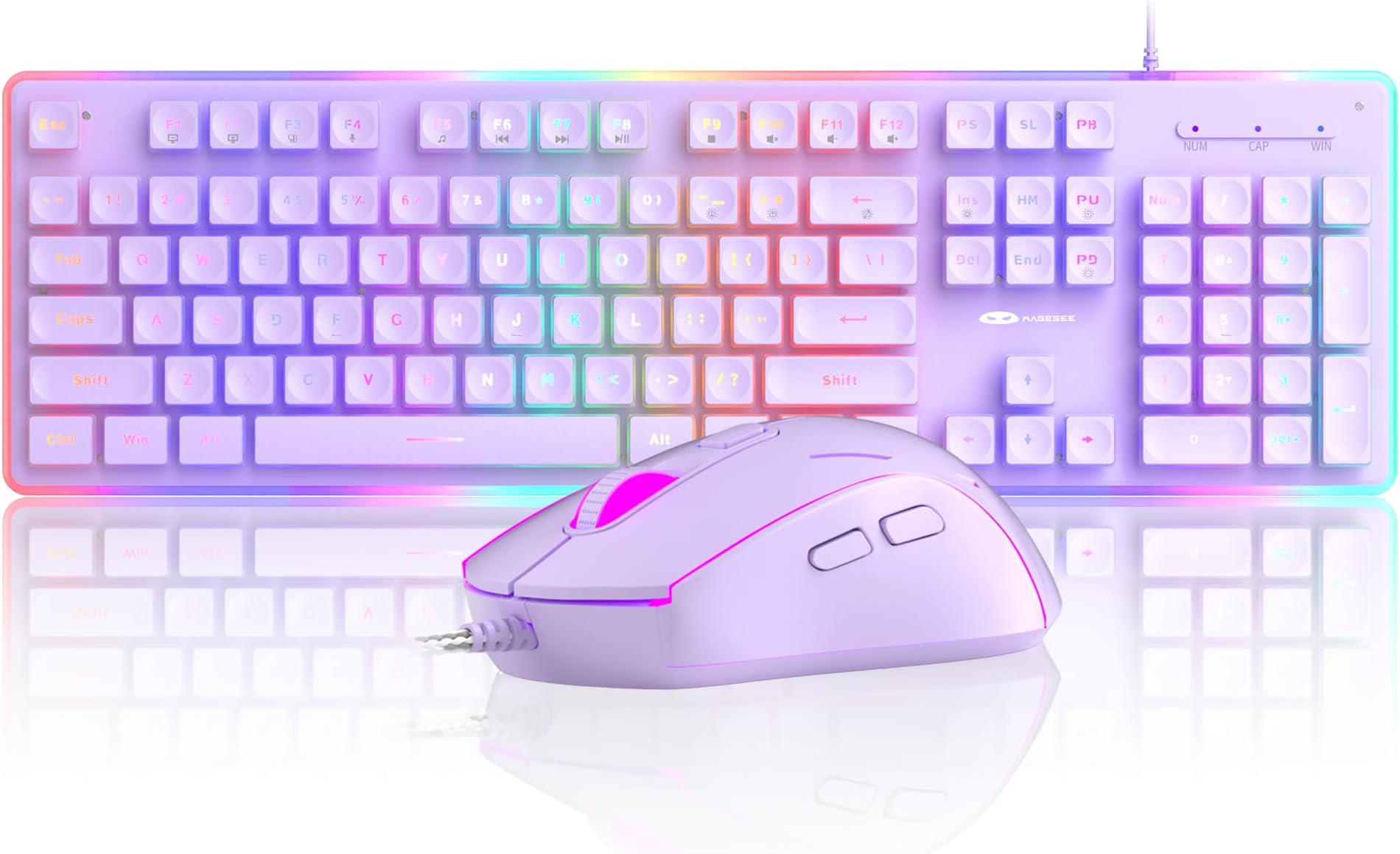 Amazon.com: CHONCHOW Cute Pink Gaming Keyboard and Mouse Combo for Girl ...