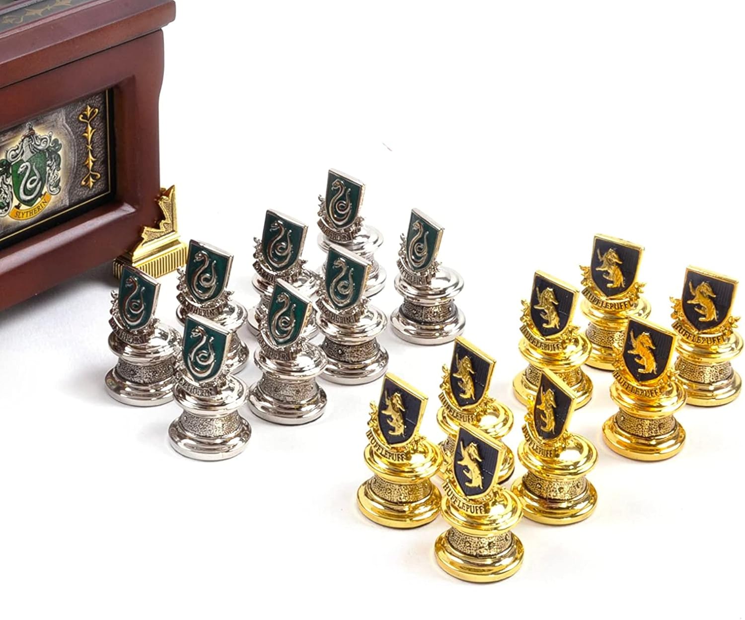 The Noble Collection Quidditch Chess Set (Silver & Gold Plated) - Harry Potter Quidditch Chess Set - 2 Players - All Ages
